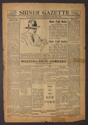 Shiner Gazette (Shiner, Tex.), Vol. 34, No. 43, Ed. 1 Thursday, September 1, 1927