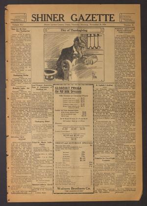 Shiner Gazette (Shiner, Tex.), Vol. 41, No. 50, Ed. 1 Thursday, November 29, 1934