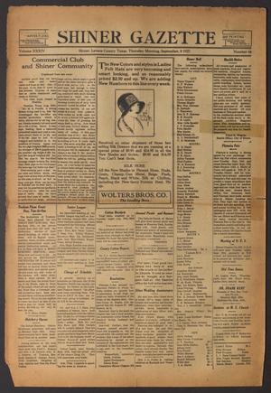 Primary view of object titled 'Shiner Gazette (Shiner, Tex.), Vol. 34, No. 44, Ed. 1 Thursday, September 8, 1927'.