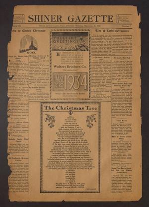 Primary view of object titled 'Shiner Gazette (Shiner, Tex.), Vol. 41, No. 2, Ed. 1 Thursday, December 21, 1933'.