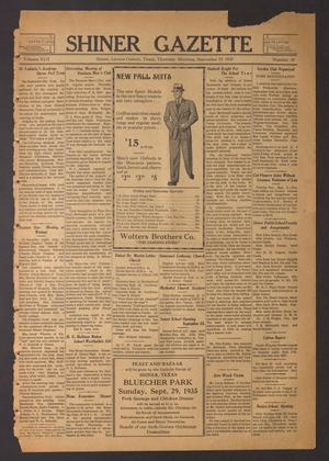 Shiner Gazette (Shiner, Tex.), Vol. 42, No. 39, Ed. 1 Thursday, September 19, 1935