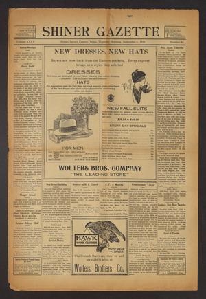 Primary view of object titled 'Shiner Gazette (Shiner, Tex.), Vol. 35, No. 43, Ed. 1 Thursday, September 6, 1928'.