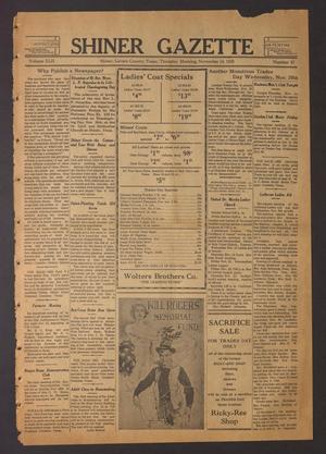Shiner Gazette (Shiner, Tex.), Vol. 42, No. 47, Ed. 1 Thursday, November 14, 1935