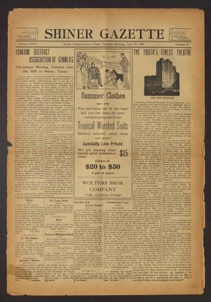 Shiner Gazette (Shiner, Tex.), Vol. 36, No. 31, Ed. 1 Thursday, June 20, 1929