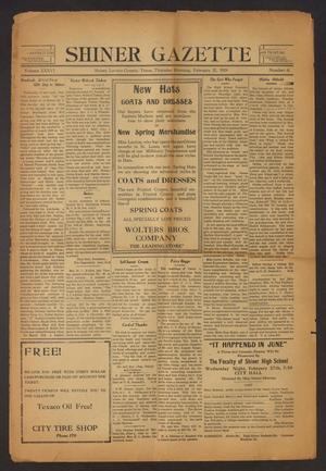 Shiner Gazette (Shiner, Tex.), Vol. 36, No. 14, Ed. 1 Thursday, February 21, 1929