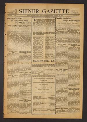 Shiner Gazette (Shiner, Tex.), Vol. 39, No. 12, Ed. 1 Thursday, February 25, 1932