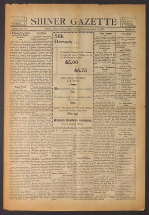 Shiner Gazette (Shiner, Tex.), Vol. 37, No. 39, Ed. 1 Thursday, August 21, 1930