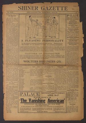 Shiner Gazette (Shiner, Tex.), Vol. 33, No. 25, Ed. 1 Thursday, April 22, 1926
