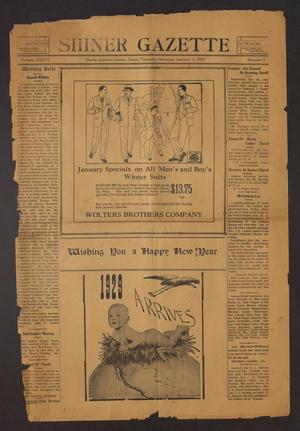 Shiner Gazette (Shiner, Tex.), Vol. 36, No. 7, Ed. 1 Thursday, January 3, 1929