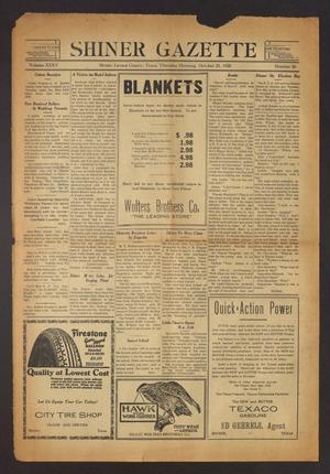 Shiner Gazette (Shiner, Tex.), Vol. 35, No. 50, Ed. 1 Thursday, October 25, 1928