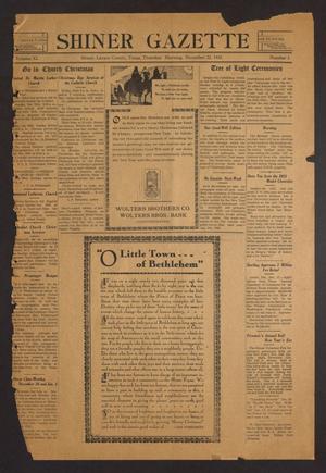 Shiner Gazette (Shiner, Tex.), Vol. 40, No. 3, Ed. 1 Thursday, December 22, 1932