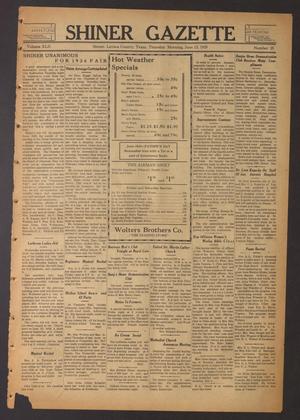 Shiner Gazette (Shiner, Tex.), Vol. 42, No. 25, Ed. 1 Thursday, June 13, 1935