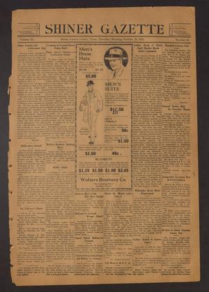 Primary view of object titled 'Shiner Gazette (Shiner, Tex.), Vol. 40, No. 46, Ed. 1 Thursday, October 26, 1933'.