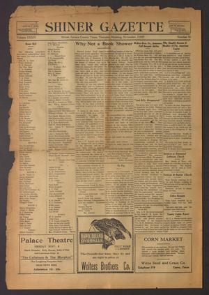 Shiner Gazette (Shiner, Tex.), Vol. 34, No. 52, Ed. 1 Thursday, November 3, 1927