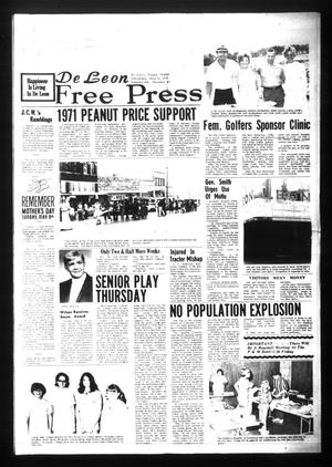 Primary view of object titled 'De Leon Free Press (De Leon, Tex.), Vol. 84, No. 47, Ed. 1 Thursday, May 6, 1971'.