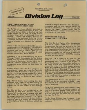 Division Log, Number 7159, August 10, 1987