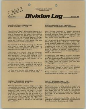 Primary view of object titled 'Division Log, Number 7171, August 15, 1988'.