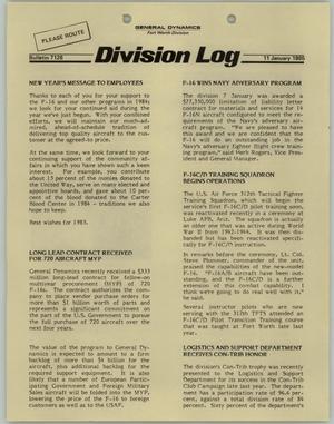Division Log, Number 7128, January 11, 1985
