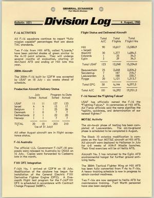 Division Log, Number 1071, August 4, 1980