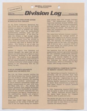 Division Log, Number 7151, December 10, 1986
