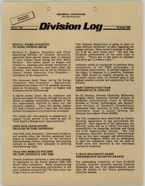 Primary view of object titled 'Division Log, Number 7189, January 30, 1990'.