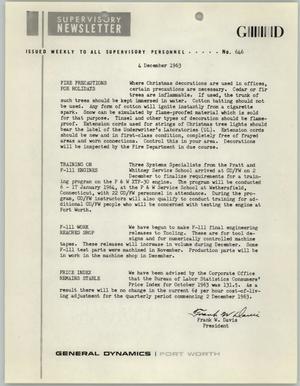 Convair Supervisory Newsletter, Number 646, December 4, 1963