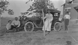 Primary view of object titled '[Automobile at Winn's House]'.