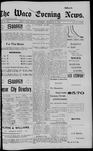 The Waco Evening News. (Waco, Tex.), Vol. 6, No. 100, Ed. 1, Friday, November 10, 1893