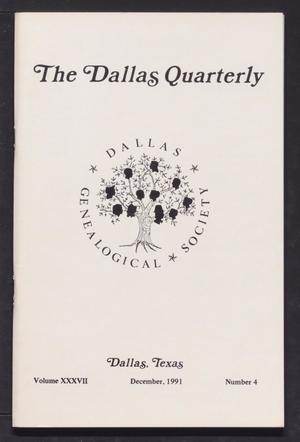 Primary view of object titled 'The Dallas Quarterly, Volume 37, Number 4, December 1991'.