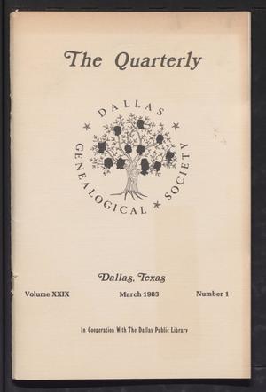 The Quarterly, Volume 29, Number 1, March 1983