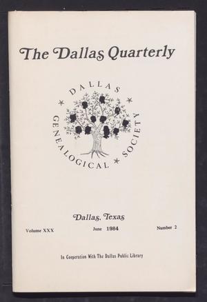 The Dallas Quarterly, Volume 30, Number 2, June 1984