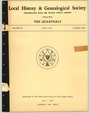 The Quarterly, Volume 11, Number 2, June 1965