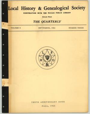 The Quarterly, Volume 10, Number 3, September 1964