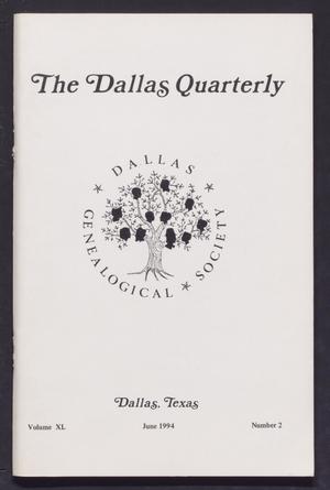 Primary view of object titled 'The Dallas Quarterly, Volume 40, Number 2, June 1994'.