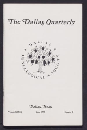 The Dallas Quarterly, Volume 39, Number 2, June 1993