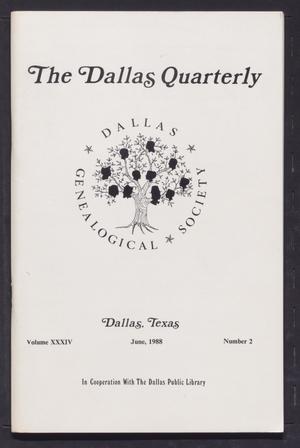 Primary view of object titled 'The Dallas Quarterly, Volume 34, Number 2, June 1988'.
