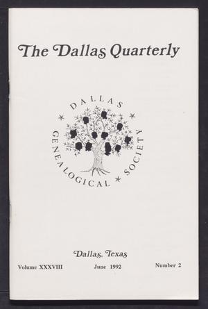 Primary view of object titled 'The Dallas Quarterly, Volume 38, Number 2, June 1992'.