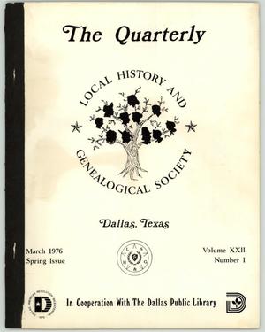The Quarterly, Volume 22, Number 1, March 1976