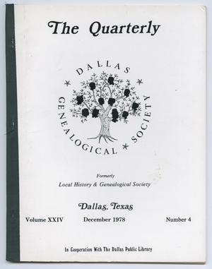 Primary view of object titled 'The Quarterly, Volume 24, Number 4, December 1978'.
