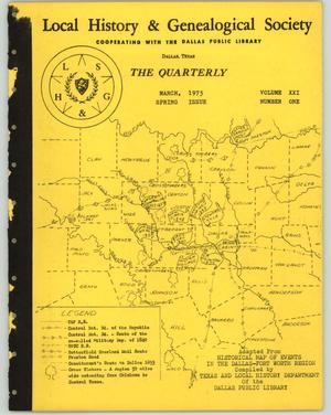 Primary view of object titled 'The Quarterly, Volume 21, Number 1, March 1975'.