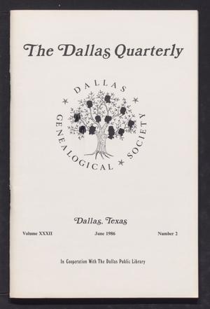 Primary view of object titled 'The Dallas Quarterly, Volume 32, Number 2, June 1986'.