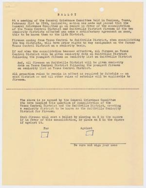Primary view of object titled '[Ballot Regarding Consolidation Agreement #2]'.