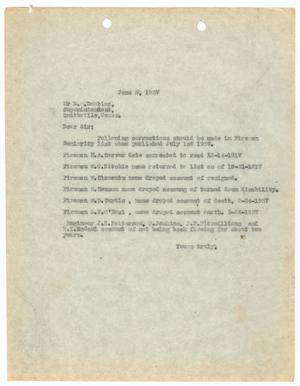 [Letter to D. C. Dobbins, June 5, 1937]