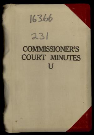 Travis County Clerk Records: Commissioners Court Minutes U
