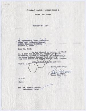 [Letter from Thomas Leroy James to Lawrence S. Reed, January 29, 1954]