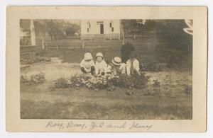 Primary view of object titled '[Photograph of the Tunnell Children]'.