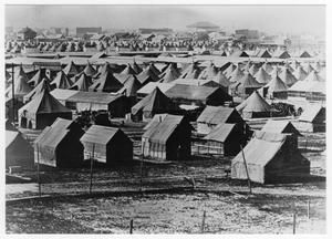 Primary view of [Army camp at Texas City, Texas]