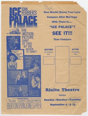 Primary view of object titled '[Poster from Rialto Theatre]'.