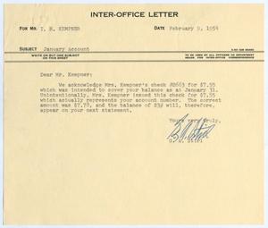 [nter-Office Letter from Gus A. Stirl to I. H. Kempner, February 9, 1954]