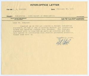 [Letter from Gus A. stirl to Isaac Herbert Kempner, February 25, 1954]